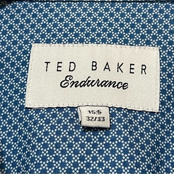 Ted Baker Endurance Long Sleeve Button Front Shirt Size 15.5 32/33 Men - Picture 6 of 8